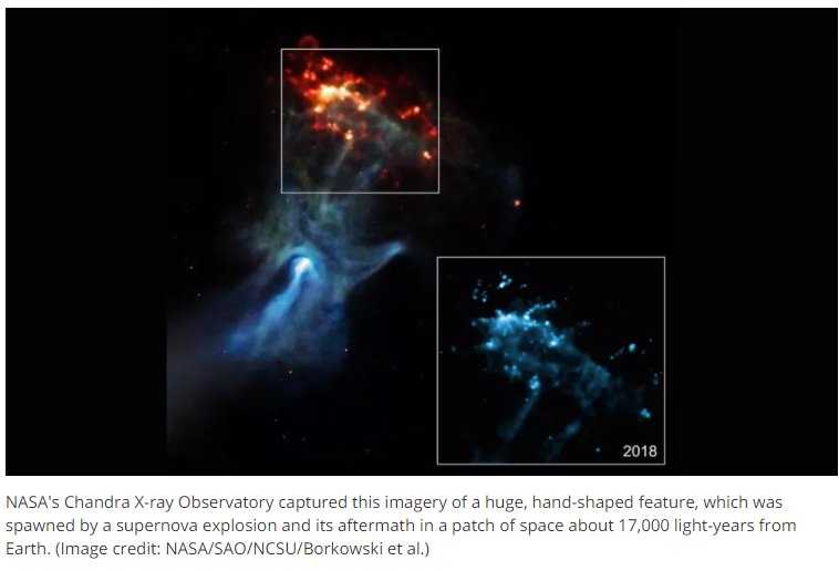 Giant ghostly ‘hand’ stretches through space in new X-ray views / space.com